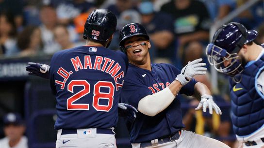 FINAL, ALDS Gm. 2: Red Sox 14, Rays 6 - Hernandez (5 for 6, 3 RBI) leads 5 Sox with at least 3 hits taken at Tropicana Field (Red Sox)